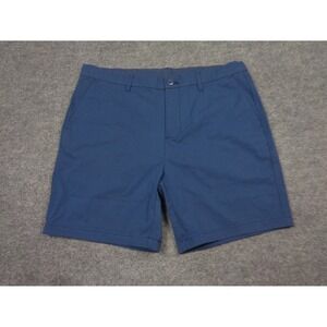 Ash and Erie Mens 34 Blue Flat Front Casual Chino Shorts